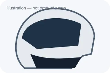 Illustrative helmet silhouette, not the exact HJC i11