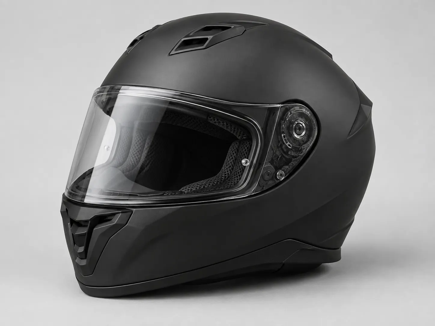 AI-generated full-face helmet illustration; not a photograph of any named model
